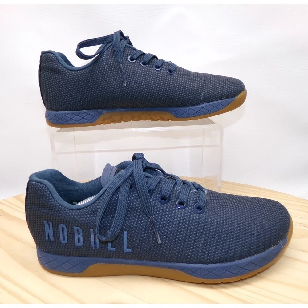 NoBull Superfabric Trainer Shoes Womens 8 Mens 6.5 Blue Training Sneakers